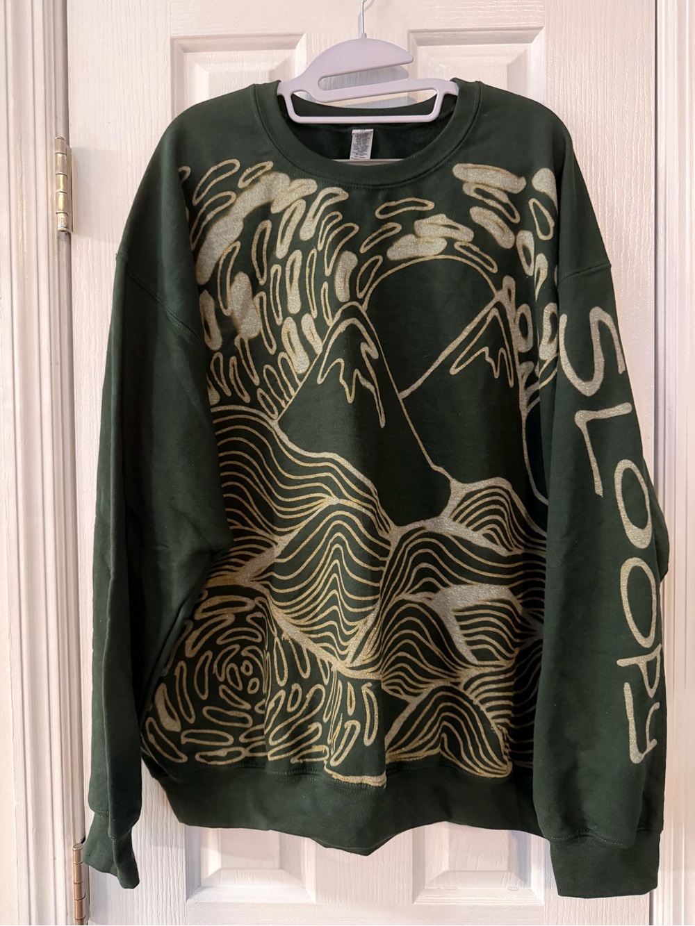 Forest Green Sloopy Clothing Crewneck Sweatshirt with Gold Print